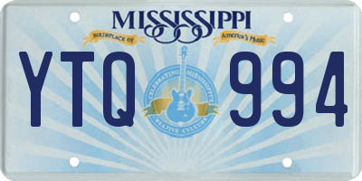 MS license plate YTQ994