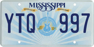 MS license plate YTQ997