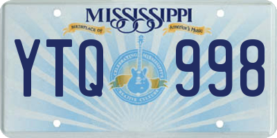MS license plate YTQ998