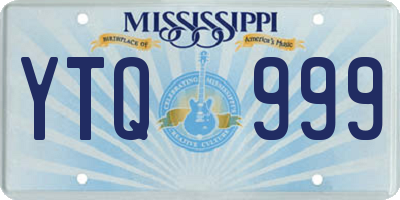 MS license plate YTQ999