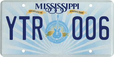 MS license plate YTR006