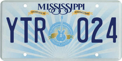 MS license plate YTR024