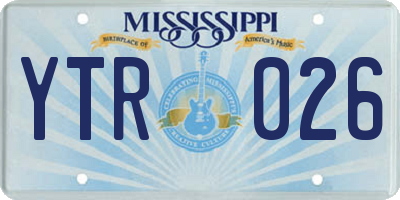 MS license plate YTR026