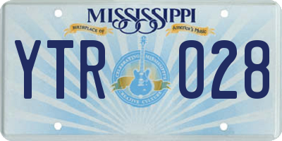 MS license plate YTR028