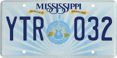 MS license plate YTR032