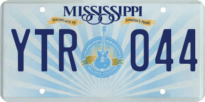 MS license plate YTR044
