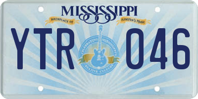 MS license plate YTR046