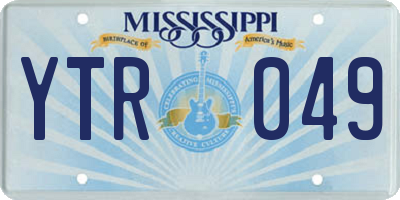 MS license plate YTR049