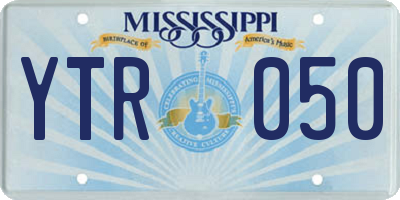 MS license plate YTR050