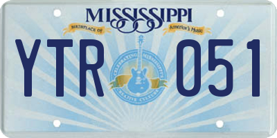 MS license plate YTR051