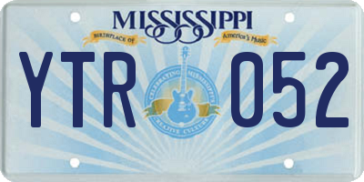MS license plate YTR052