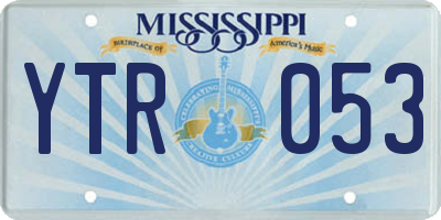 MS license plate YTR053