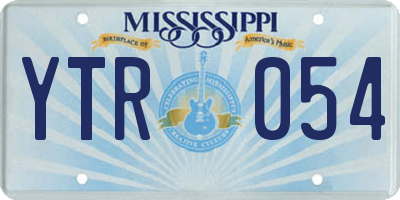 MS license plate YTR054