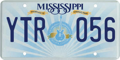 MS license plate YTR056