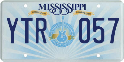 MS license plate YTR057