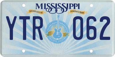 MS license plate YTR062