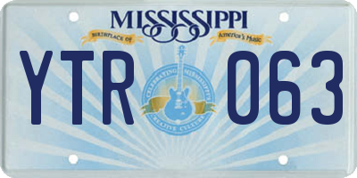 MS license plate YTR063