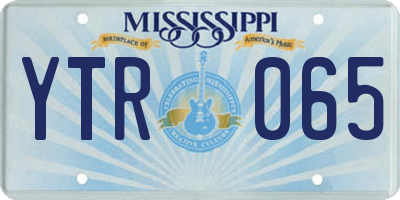 MS license plate YTR065