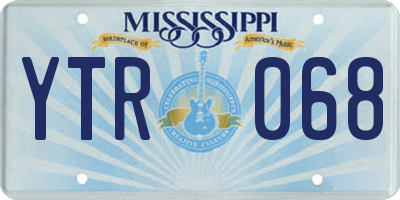 MS license plate YTR068