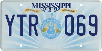 MS license plate YTR069