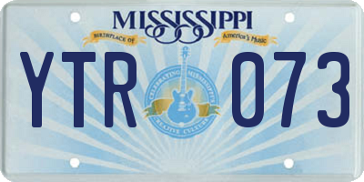 MS license plate YTR073