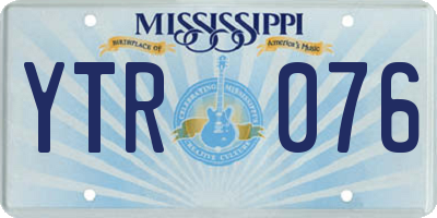 MS license plate YTR076