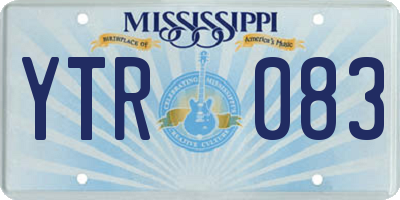 MS license plate YTR083