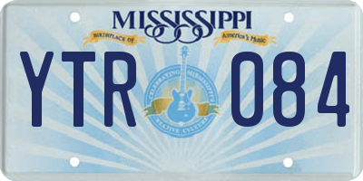 MS license plate YTR084