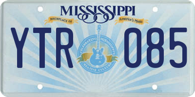 MS license plate YTR085