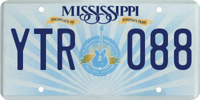 MS license plate YTR088