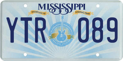 MS license plate YTR089