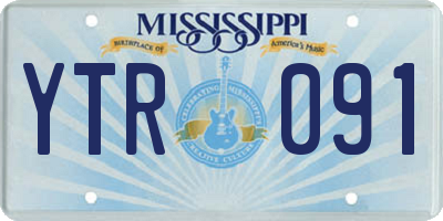 MS license plate YTR091