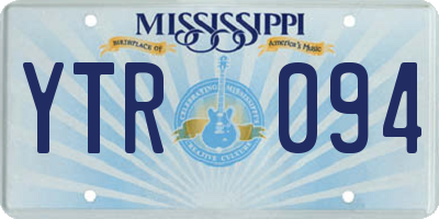 MS license plate YTR094