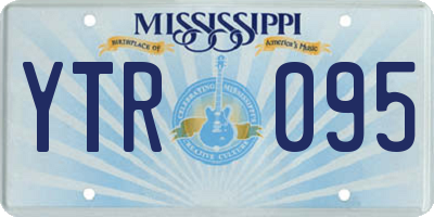 MS license plate YTR095