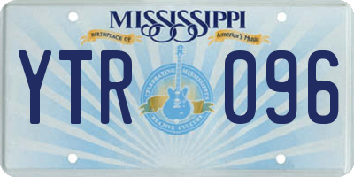 MS license plate YTR096