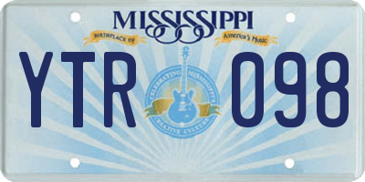 MS license plate YTR098