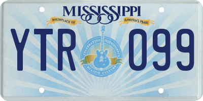 MS license plate YTR099