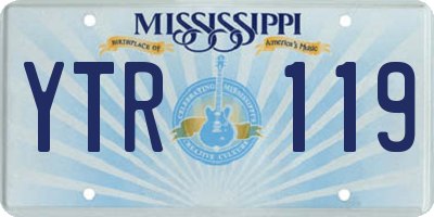MS license plate YTR119