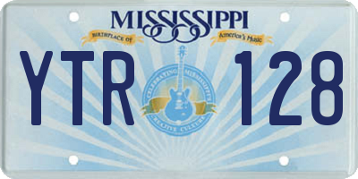 MS license plate YTR128