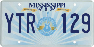 MS license plate YTR129