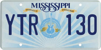 MS license plate YTR130