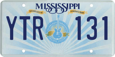 MS license plate YTR131