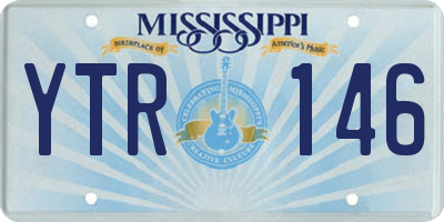 MS license plate YTR146