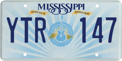 MS license plate YTR147