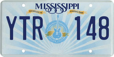 MS license plate YTR148