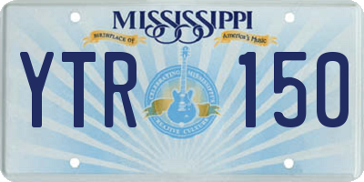 MS license plate YTR150
