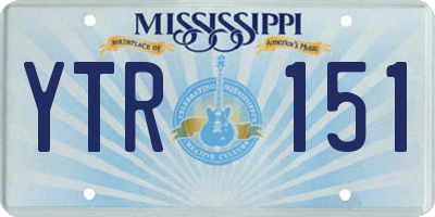 MS license plate YTR151
