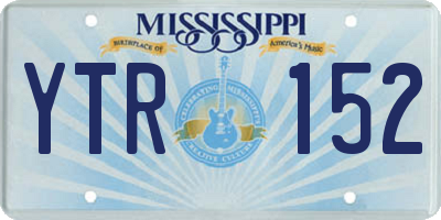 MS license plate YTR152
