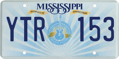 MS license plate YTR153