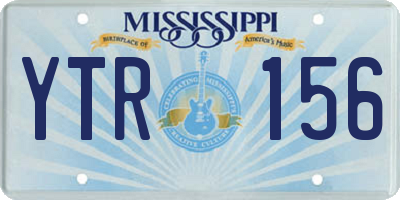 MS license plate YTR156